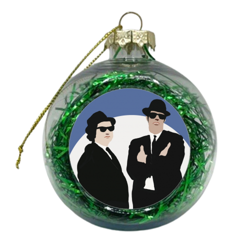 Blues Brothers - xmas bauble by Giddy Kipper