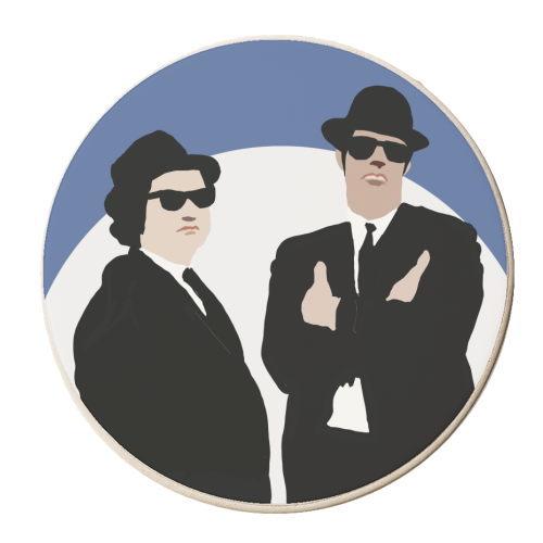 Blues Brothers - personalised beer coaster by Giddy Kipper