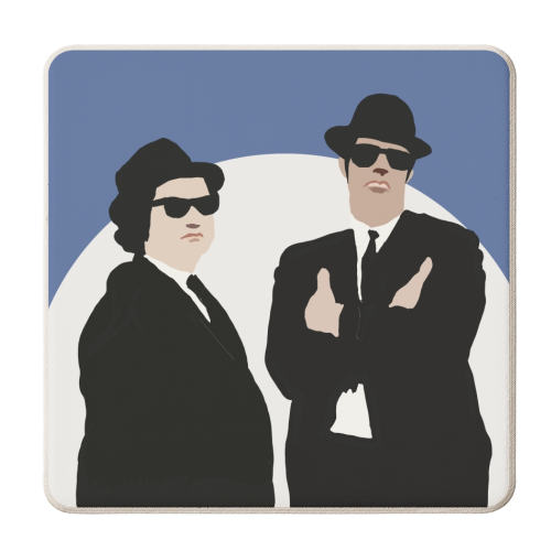 Blues Brothers - personalised beer coaster by Giddy Kipper