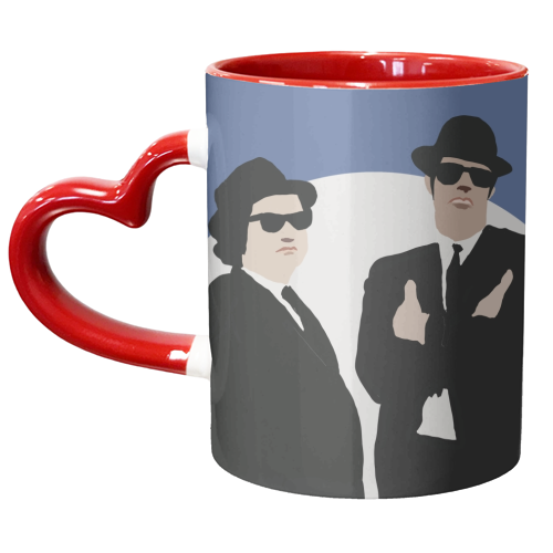 Blues Brothers - unique mug by Giddy Kipper