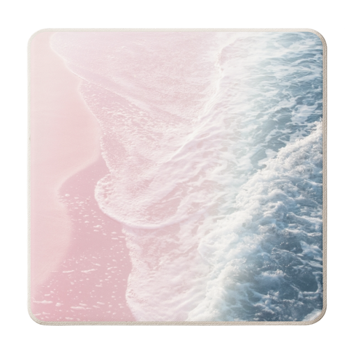 Blush Pink Blue Ocean Dream Waves #1 #water #decor #art - personalised beer coaster by Anita Bella Jantz