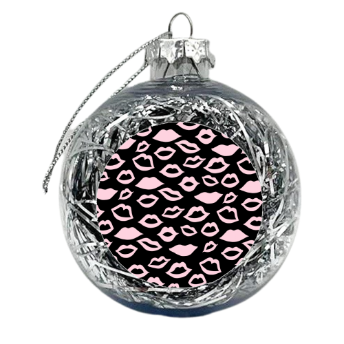 Blush Pink Lips Pattern Glam #2 #minimal #decor #art - xmas bauble by Anita Bella Jantz