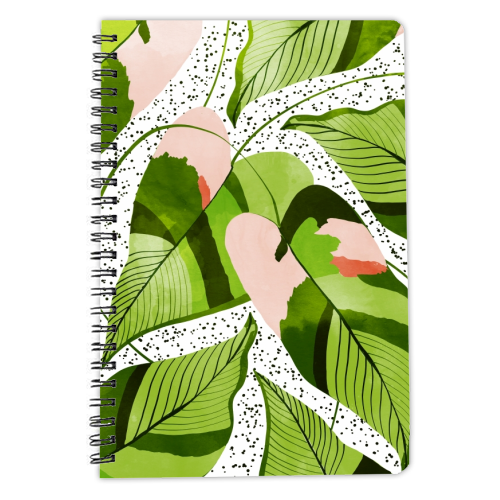 Blushing Leaves - personalised A4, A5, A6 notebook by Uma Prabhakar Gokhale