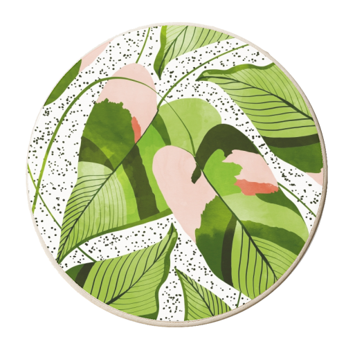 Blushing Leaves - personalised beer coaster by Uma Prabhakar Gokhale