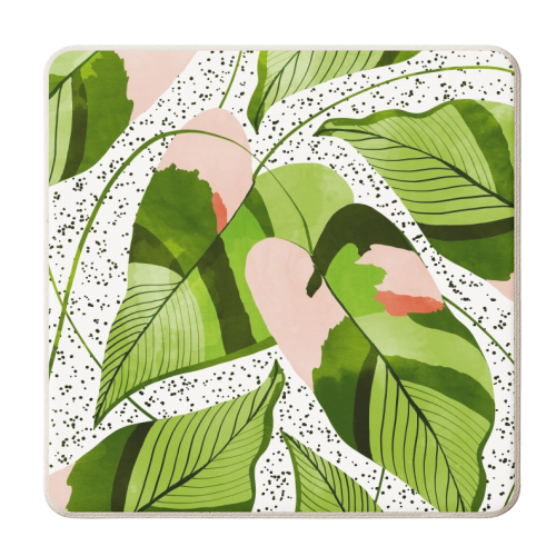 Blushing Leaves - personalised beer coaster by Uma Prabhakar Gokhale