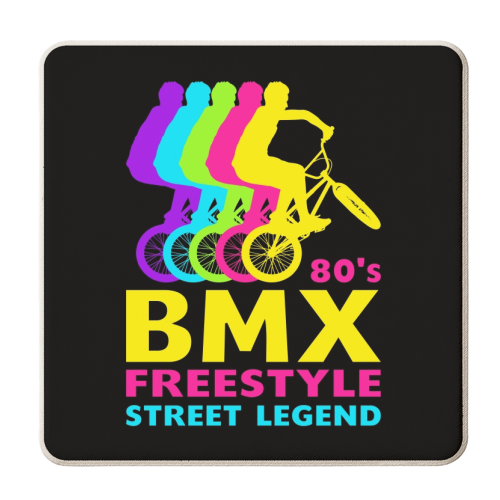 BMX 80's Freestyle Street Legend Retro Vintage 1980's Bmx bike - personalised beer coaster by InspiredImages