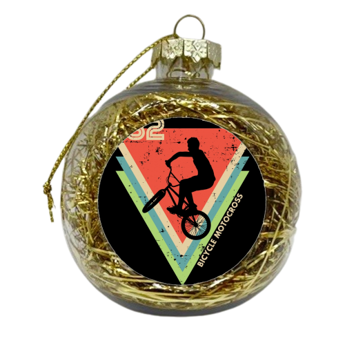 BMX 82 Bicycle Motocross / Retro 1982 Bmx - xmas bauble by InspiredImages