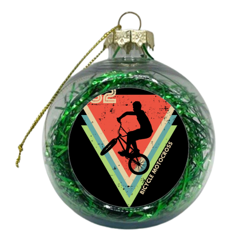 BMX 82 Bicycle Motocross / Retro 1982 Bmx - xmas bauble by InspiredImages