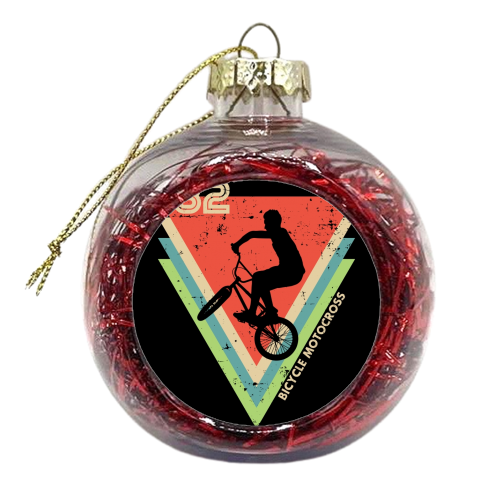 BMX 82 Bicycle Motocross / Retro 1982 Bmx - xmas bauble by InspiredImages