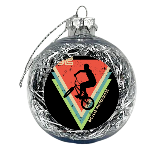BMX 82 Bicycle Motocross / Retro 1982 Bmx - xmas bauble by InspiredImages