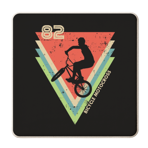BMX 82 Bicycle Motocross / Retro 1982 Bmx - personalised beer coaster by InspiredImages