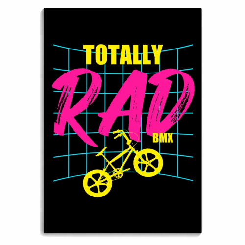 BMX Totally Rad 1980's Retro Vintage Bmx Bike Radical Bicycle Motocross - personalised A4, A5, A6 notebook by InspiredImages