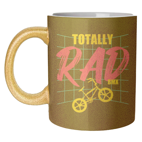 BMX Totally Rad 1980's Retro Vintage Bmx Bike Radical Bicycle Motocross - unique mug by InspiredImages