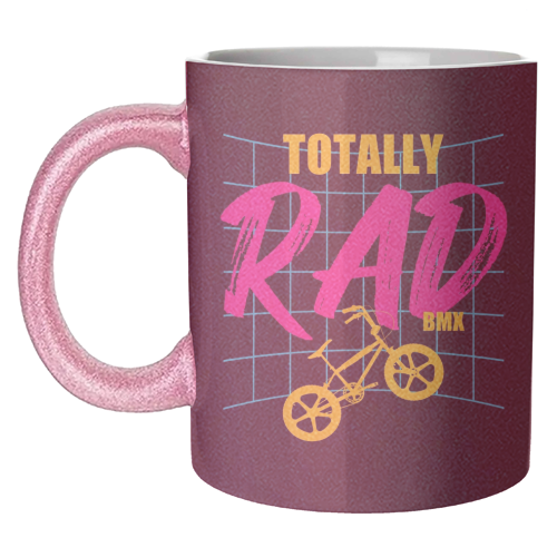 BMX Totally Rad 1980's Retro Vintage Bmx Bike Radical Bicycle Motocross - unique mug by InspiredImages