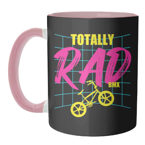 BMX Totally Rad 1980's Retro Vintage Bmx Bike Radical Bicycle Motocross - unique mug by InspiredImages