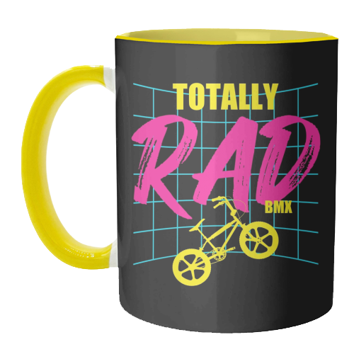 BMX Totally Rad 1980's Retro Vintage Bmx Bike Radical Bicycle Motocross - unique mug by InspiredImages