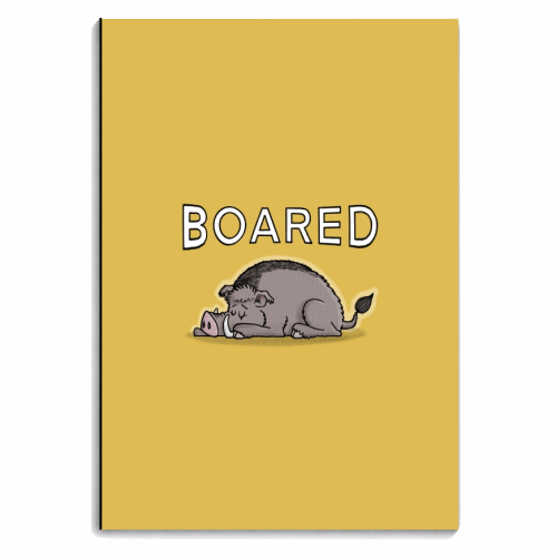 Boared - personalised A4, A5, A6 notebook by Carl Batterbee