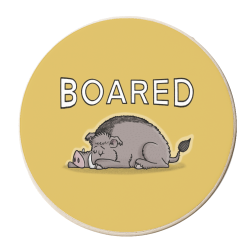 Boared - personalised beer coaster by Carl Batterbee