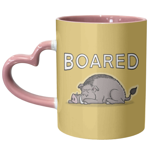 Boared - unique mug by Carl Batterbee