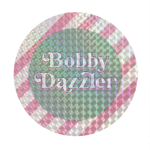 Bobby Dazzler - Circle Sticker by Mad Philomena