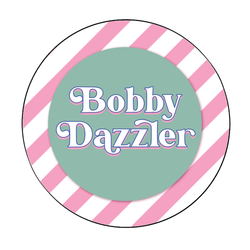 Bobby Dazzler - Circle Sticker by Mad Philomena