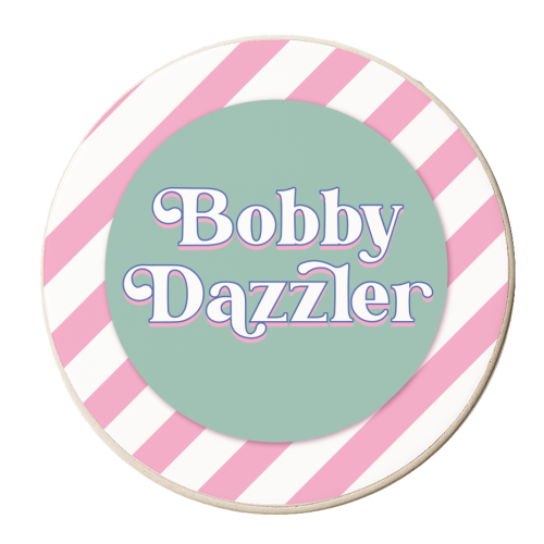 Bobby Dazzler - personalised beer coaster by Mad Philomena