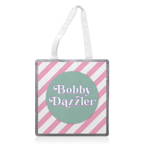 Bobby Dazzler - printed canvas tote bag by Mad Philomena