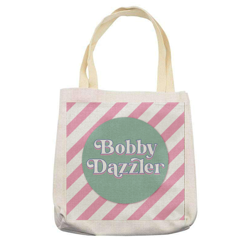 Bobby Dazzler - printed canvas tote bag by Mad Philomena