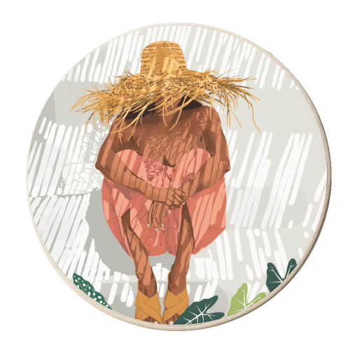 Bohemian Vacay - personalised beer coaster by Uma Prabhakar Gokhale