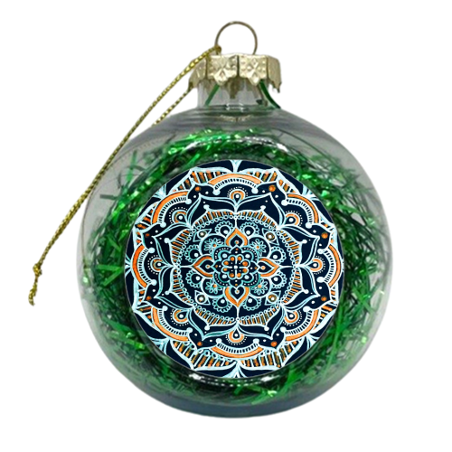 Bohemian Zen Mandala - xmas bauble by InspiredImages