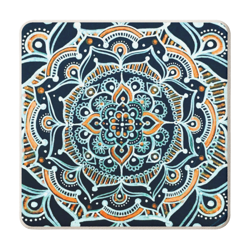 Bohemian Zen Mandala - personalised beer coaster by InspiredImages