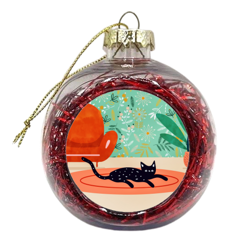 Boho Cat - xmas bauble by Uma Prabhakar Gokhale