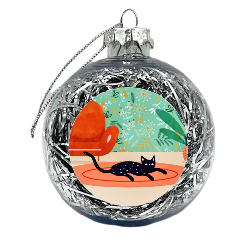 Boho Cat - xmas bauble by Uma Prabhakar Gokhale