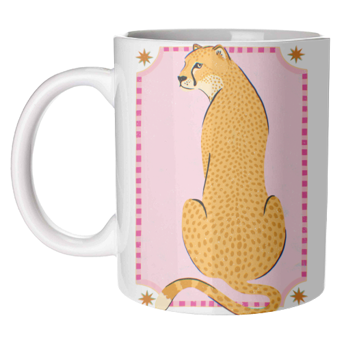 Boho Cheetah Art - unique mug by Natalie Rodrigues