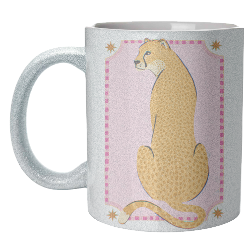 Boho Cheetah Art - unique mug by Natalie Rodrigues