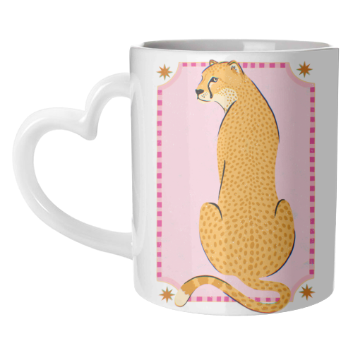 Boho Cheetah Art - unique mug by Natalie Rodrigues