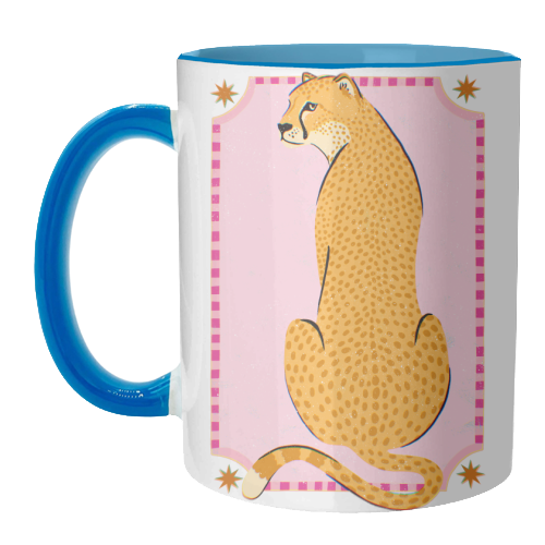 Boho Cheetah Art - unique mug by Natalie Rodrigues