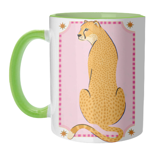 Boho Cheetah Art - unique mug by Natalie Rodrigues