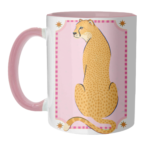 Boho Cheetah Art - unique mug by Natalie Rodrigues
