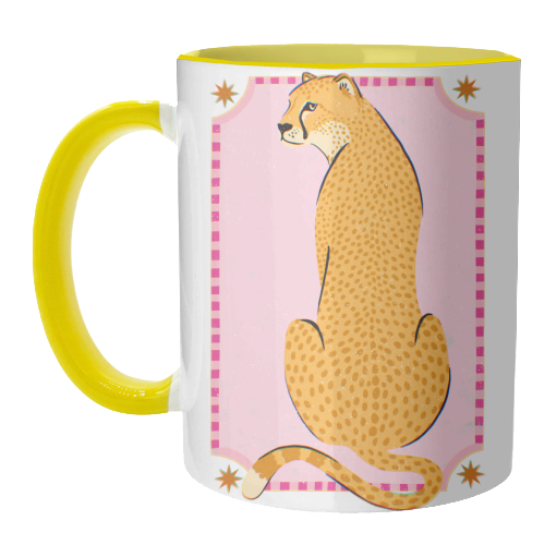 Boho Cheetah Art - unique mug by Natalie Rodrigues