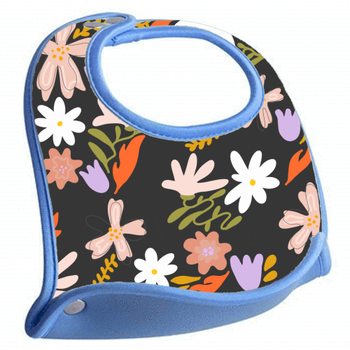Boho spring florals - feeding bib by andrea zuza