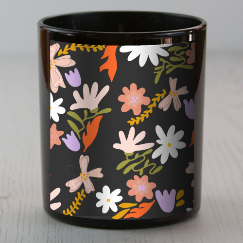 Boho spring florals - scented candle by andrea zuza