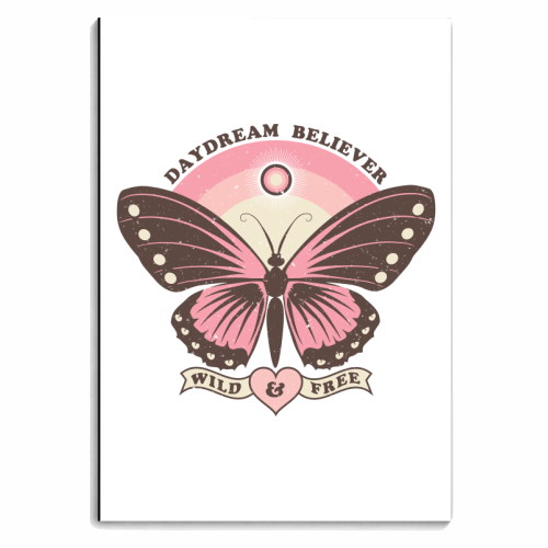 Boho Style Butterfly - Daydream Believer - Wild & Free - personalised A4, A5, A6 notebook by InspiredImages