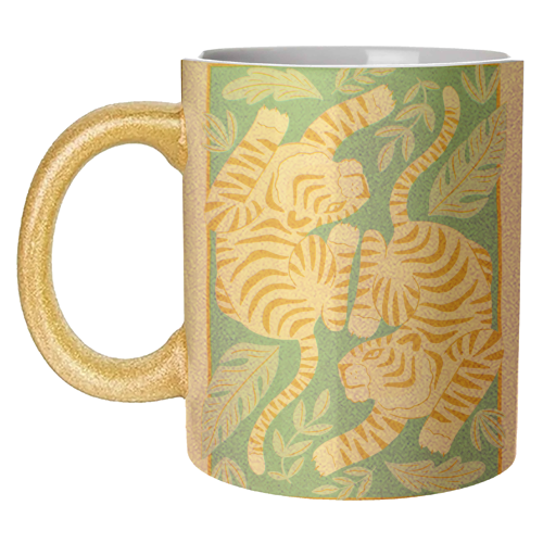 Boho Tiger Illustration - unique mug by Natalie Rodrigues