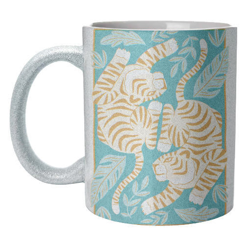 Boho Tiger Illustration - unique mug by Natalie Rodrigues