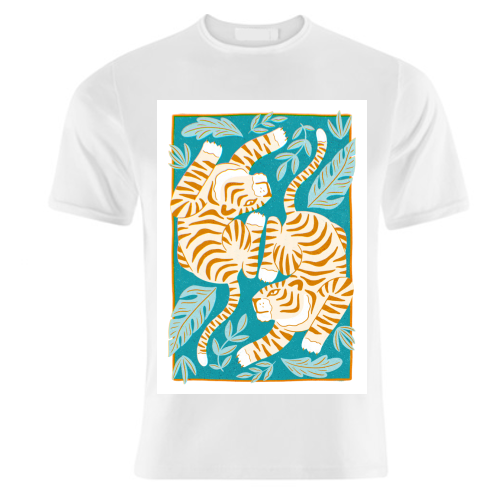 Boho Tiger Illustration - unique t shirt by Natalie Rodrigues