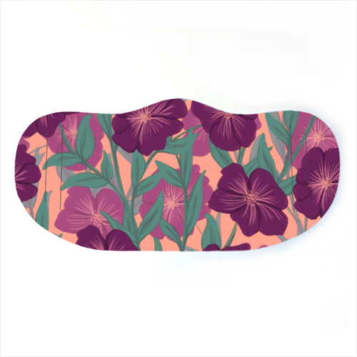 Bold Bloom Purple - face cover mask by Daniela di Niro
