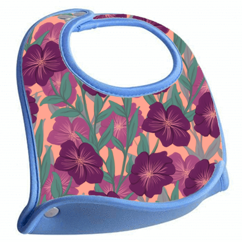 Bold Bloom Purple - feeding bib by Daniela di Niro