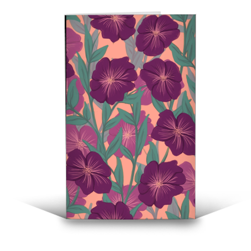 Bold Bloom Purple - funny greeting card by Daniela di Niro