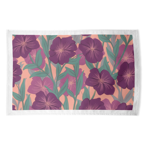Bold Bloom Purple - funny tea towel by Daniela di Niro